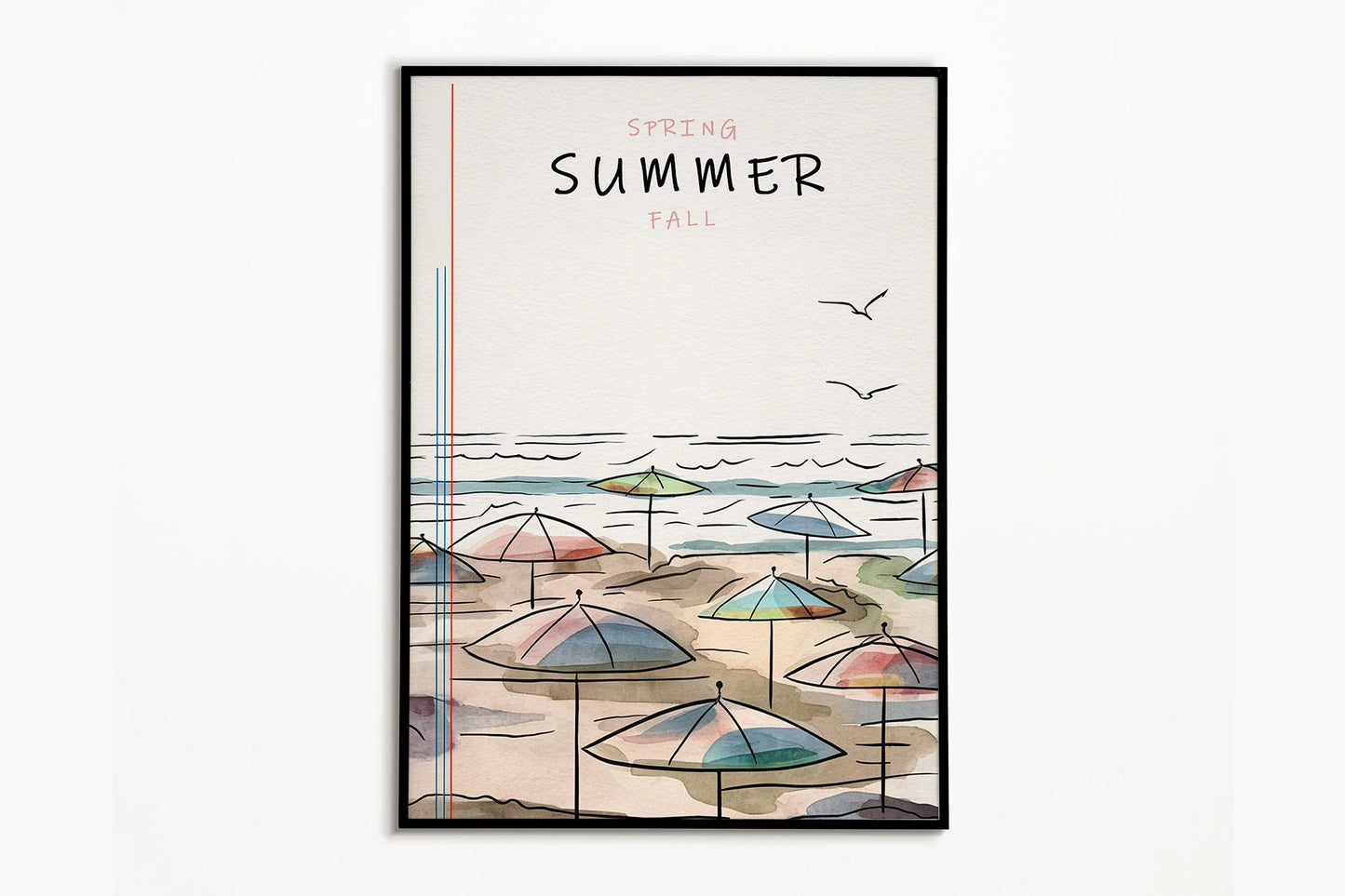 a summer beach scene