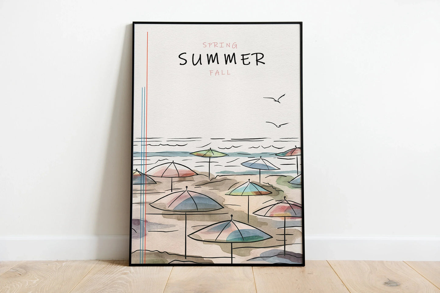 abstract beach scene