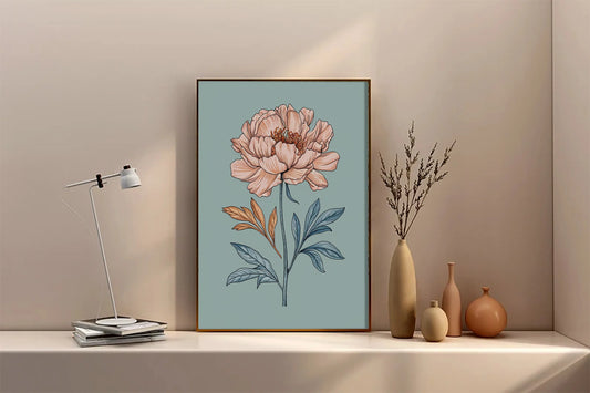 blue flower painting