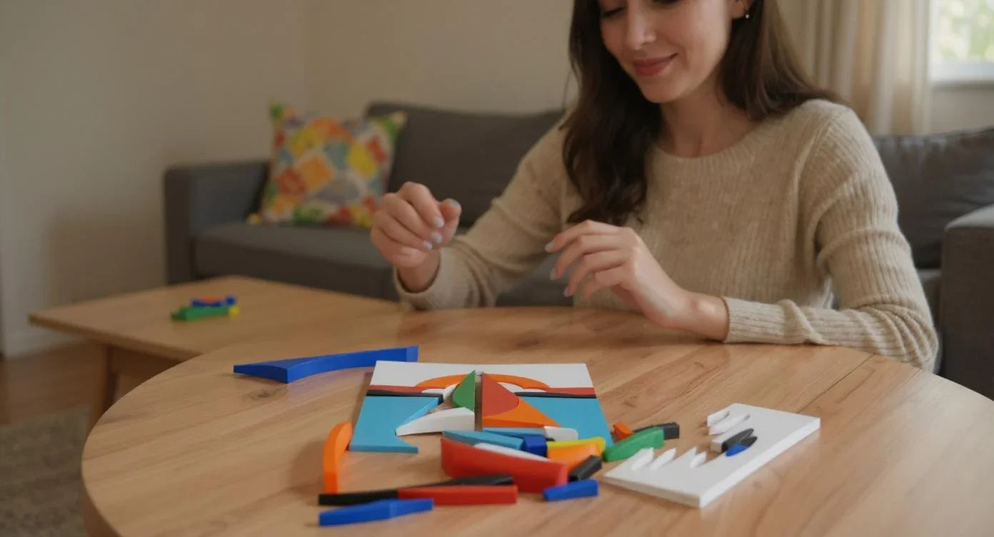 renkli üç boyutlu puzzle