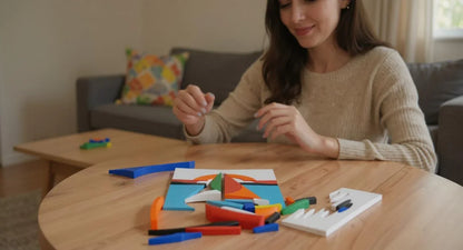 renkli üç boyutlu puzzle