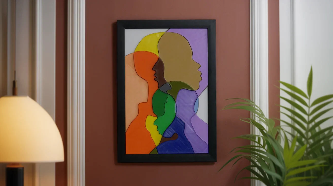 Renkli yüzler tablo